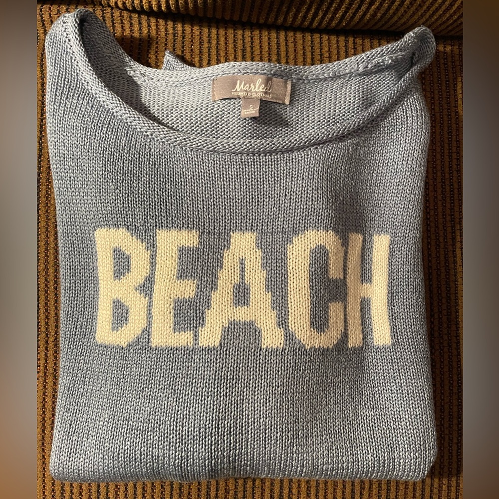 Marled United Clothing Blue Sweater “Beach” Size Small